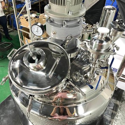 ZT 热销 200L 固定式真空均质乳化机，节省空间，适用于化妆品膏霜/日用化工产品
