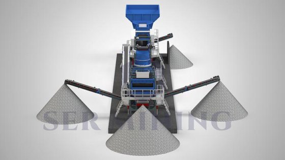 砂利生産のための包括的なモバイルジョーアンドコーン破砕およびスクリーニングシステム