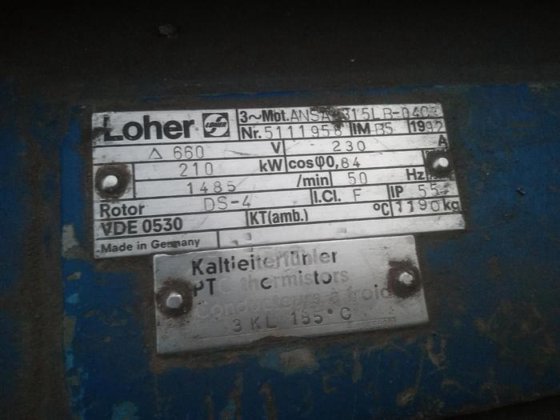 电动机 210 千瓦