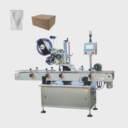 全自动塑料袋麦拉袋贴标机，咖啡袋贴标机