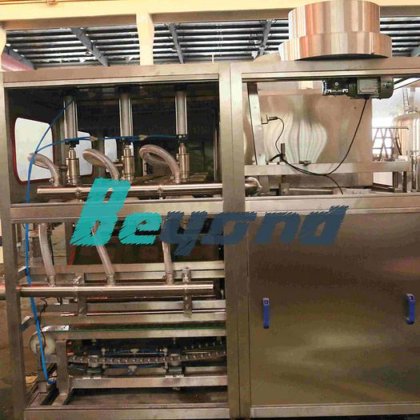 全自动 5 加仑桶装纯净饮用水灌装和液体旋盖机