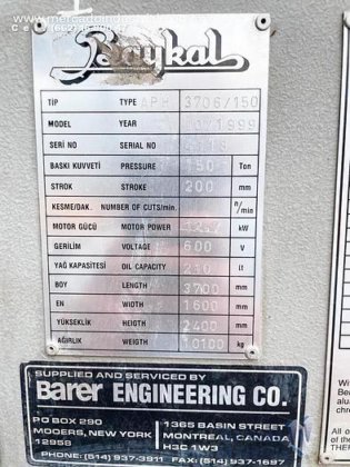 15.2 kW Barcorp Barer Engineering