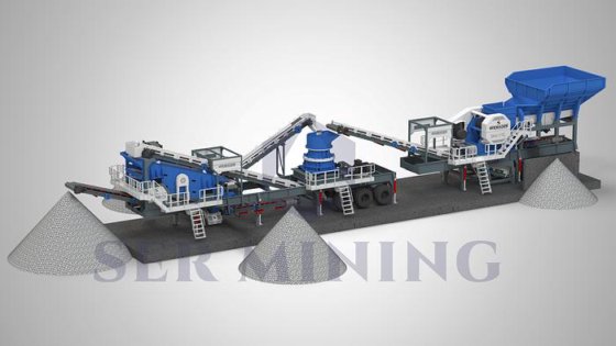 砂利生産のための包括的なモバイルジョーアンドコーン破砕およびスクリーニングシステム