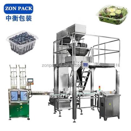クラムシェル充填と自動果物野菜パネットフィラーブルーベリーパッキングマシン