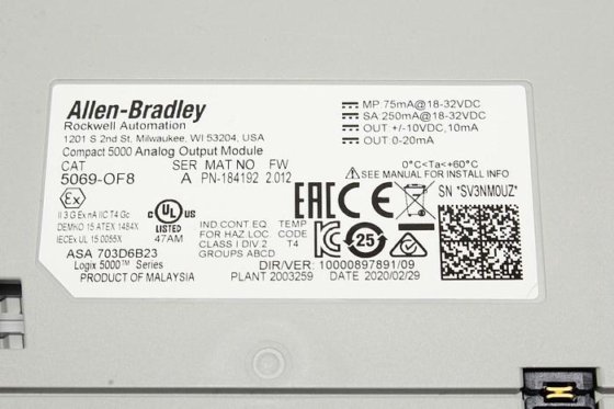 Allen Bradley CompactLogix 5380 Controller