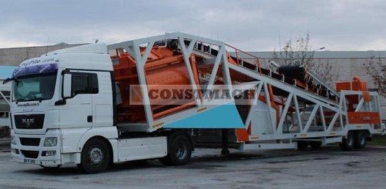 120立方/小时移动混凝土搅拌站