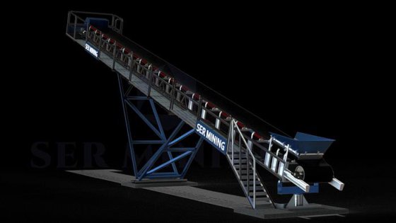 鉱業、砂利運搬用ゴムコンベアベルト