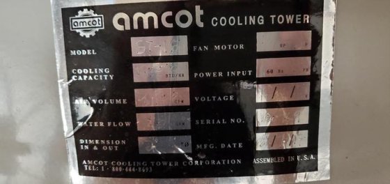 15-Ton Amcot Cooling Tower in San Antonio, TX, USA