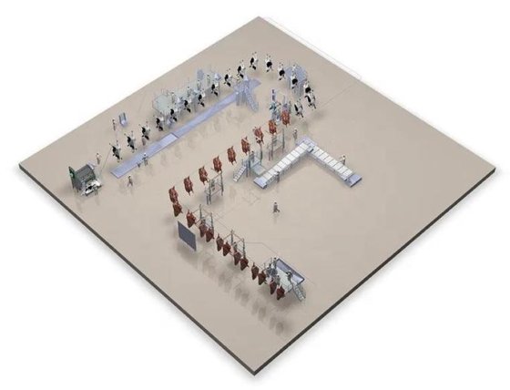 智能屠宰解决方案 防止胴体分割筛网 屠夫工具 屠宰场屠宰和肉类加工设备