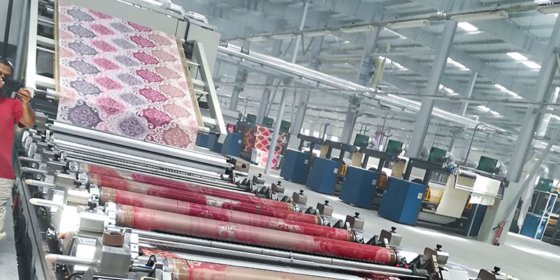 7280C(任意花回型)磁棒+刮刀通用式圆网印花机