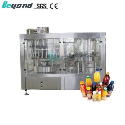 三合一玻璃瓶热果汁自动生产线