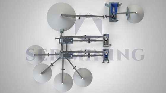 250～300 tph ジョー、コーン、トンネル、VSI を備えた完全統合型固定式破砕プラント