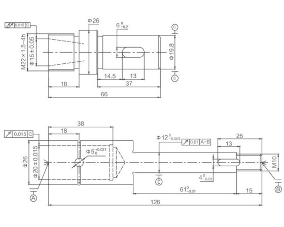 多轴装置输出轴工作轴攻丝轴