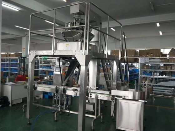 热销的自动多头称重式新鲜草莓盒式灌装包装机