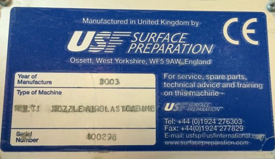 AUTOMATIC SAND BLASTING MACHINE USF