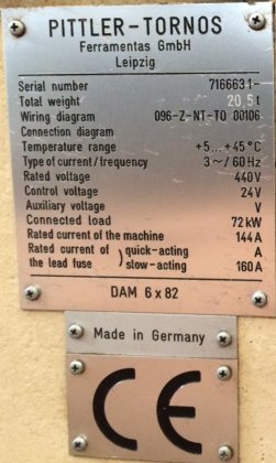 ピットラー マルチスピンドル旋盤 - DAM 82/6