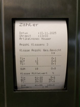 ガーブンスTopLine VS2 インライン秤量機、リジェクト・プリンター付き、重量範囲300gまで