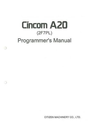 Manual for Used Citizen Cincom