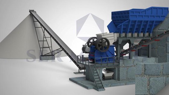 250～300 tph ジョー、コーン、トンネル、VSI を備えた完全統合型固定式破砕プラント