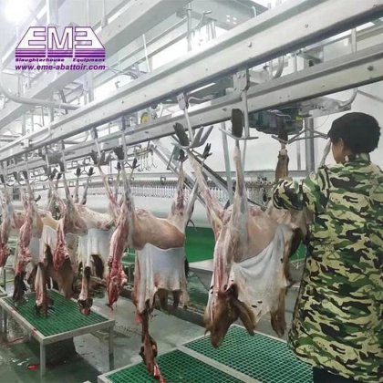 用于清真屠宰场的立式胴体加工输送机肉类屠宰加工设备的完整生产线
