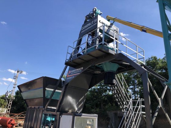 现货发货!30 立方米/小时容量紧凑型混凝土厂,高品质