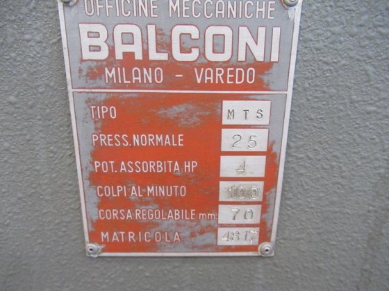 BALCONI MTS C-Frame 压床