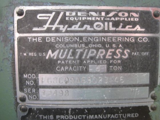 DENISON 8 Cフレームプレス