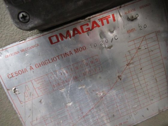 OMAGATTI 1020/C 机械剪切机