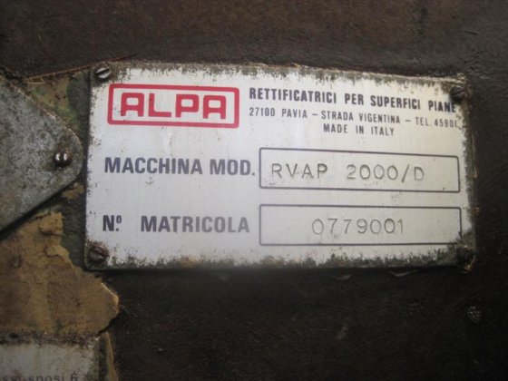 ALPA RVAP 2000 D Idraulica