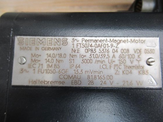 SIEMENS ブラシレスモーター