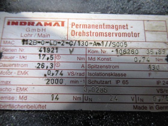 INDRAMAT 无刷电机