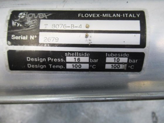 FLOVEX T 8076 B 4 Heat exchangers in Collegno, Italy