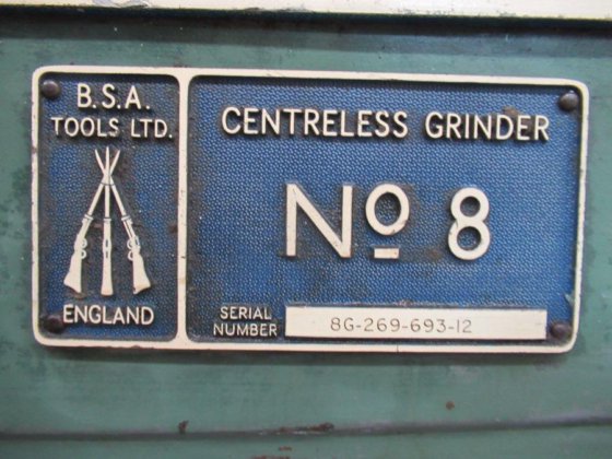 BSA 8号固定中心无心磨床