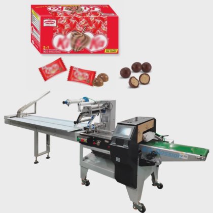 工厂价全自动小袋巧克力硬糖包装机 休闲食品裹包包装机