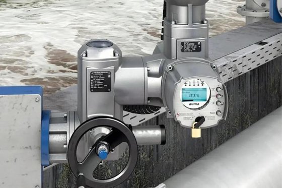 带 AUMA 电动执行机构的中国刀型闸阀 多回转执行机构 电动调节阀执行机构库存供应商