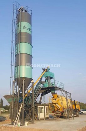 紧凑型混凝土厂，产能 20 立方米/小时，全新