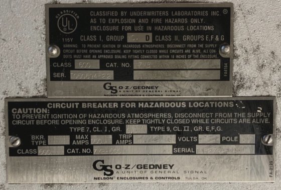 Explosion Proof Enclosure GS Oz-Gedney