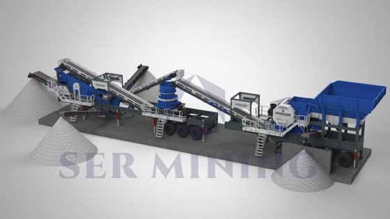 砂利生産のための包括的なモバイルジョーアンドコーン破砕およびスクリーニングシステム