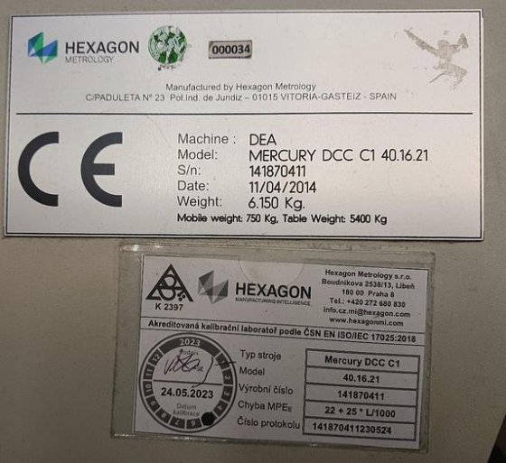 Coordinated measuring machine type HEXAGON