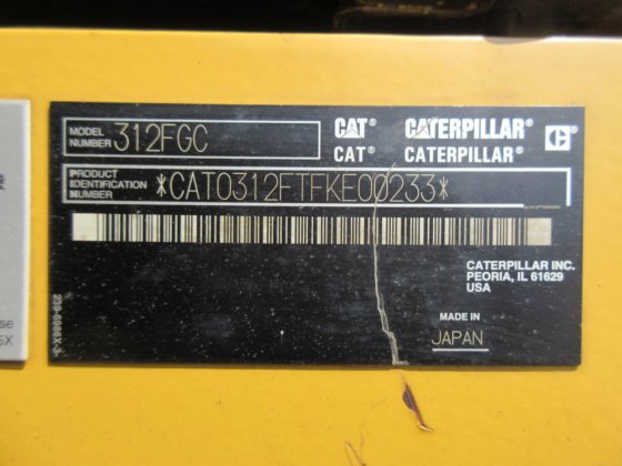 2016 キャタピラー 312FGC