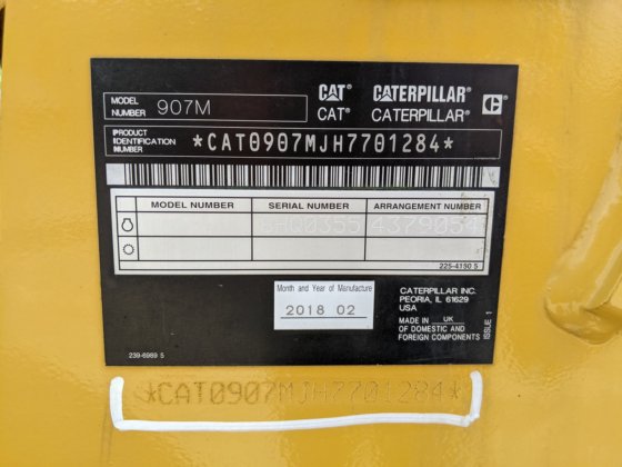 2018 キャタピラー 907M