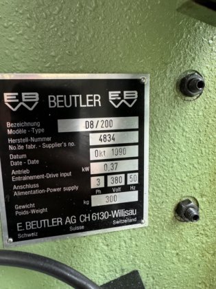 PRENSA EXCÊNTRICA "BEUTLER" D8-200