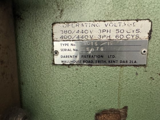 达伦特 1015/10 冷却液装置 纸带过滤