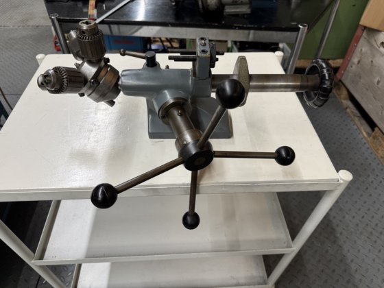 ドリル主軸台 シャウブリン 102-67.000 クロスハンドホイールとドリルチャック付き