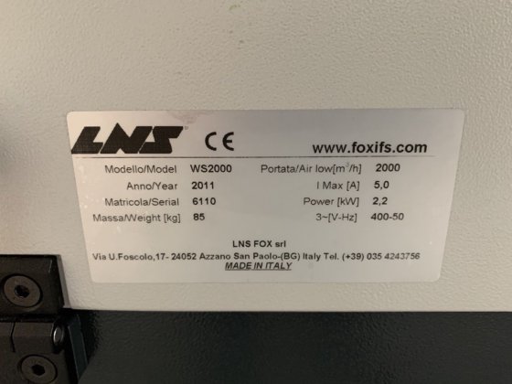 空气滤清系统 "LNS "型福克斯 WS -