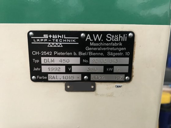DLM-450 型 "Staehli "平面研磨机
