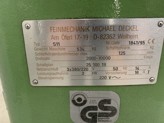 S-11 型 "盖 "式打磨机