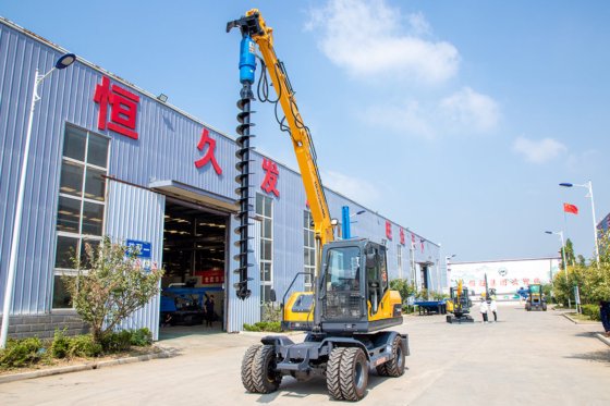 恒旺挖掘机改装螺旋钻机