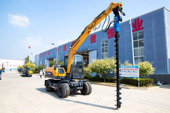 恒旺挖掘机改装螺旋钻机