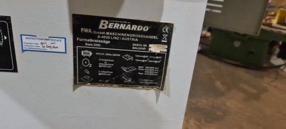 2000 Bernardo Basic Moulder 2011g.
